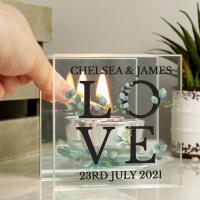 Personalised Botanical Mirrored Glass Tea Light Holder Extra Image 1 Preview